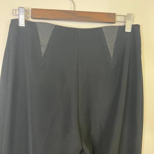 Joseph Ribkoff  Elastic Stretchy Waist Zip Front Wide Leg Black Flare Trouser