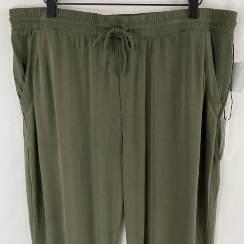 Treasure & Bond New  Soft Modal Knit High Waist Joggers Olive Sarma