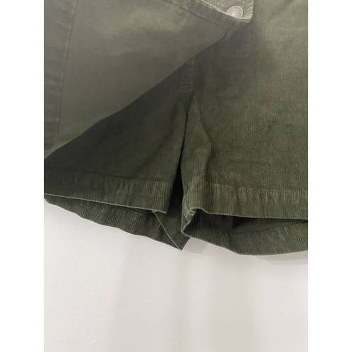 American Eagle  Womens Corduroy Mom Mini Skort Green Boho High Rise NEW 27