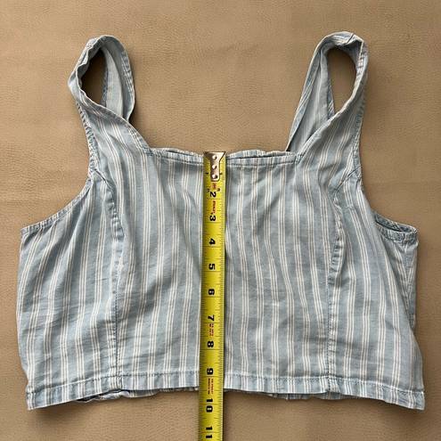 Thread and Supply  Denim-look bustier women’s Crop top L