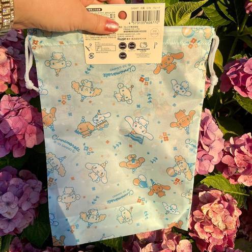 Sanrio  Blue Drawstring Bag With Cinnamoroll