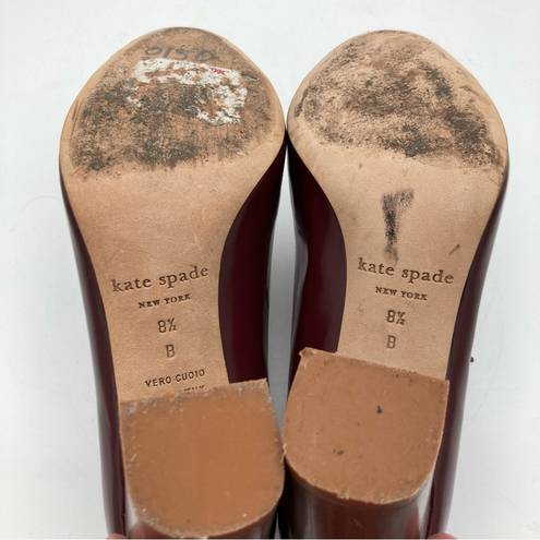 Kate Spade Patent Leather Wood Block Heel Oxfords