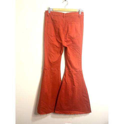 Blank Paige  Women's Bring it Back Flare Denim Burnt Orange High Waist sz. L