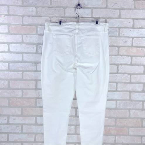 J.Crew  NWT High Rise Toothpick Skinny Jeans in White Size 35T