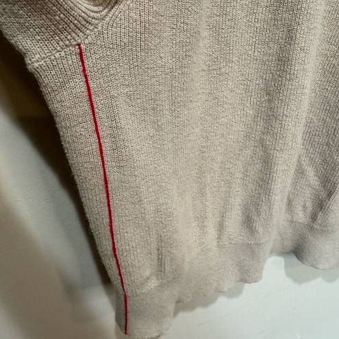 Babaton  Aritzia Artem Cotton Cashmere Tan Red Stripe Cropped Sweater Size M