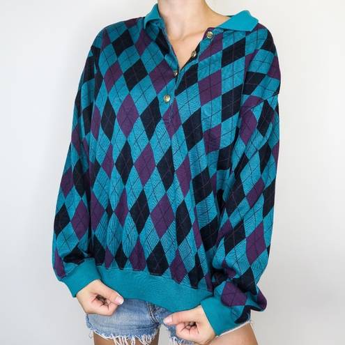 Cabin creek Vintage 80s  Argyle Pullover