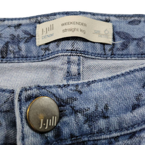  Jeans Size 6 Petite W30"xL27" J. Jill Denim Weekender Straight Leg Jeans 