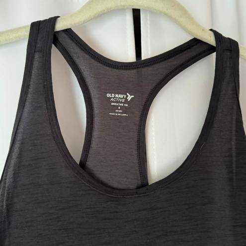 Old Navy Active Breathe On Gray Racerback Exercise Athletic Tank Top Size Small