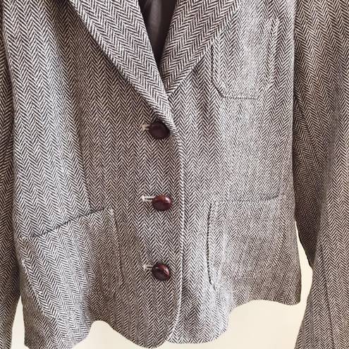 Polo Vintage  Ralph Lauren Tweed Corduroy Elbow Patch Blazer in Chocolate Brown/Gray