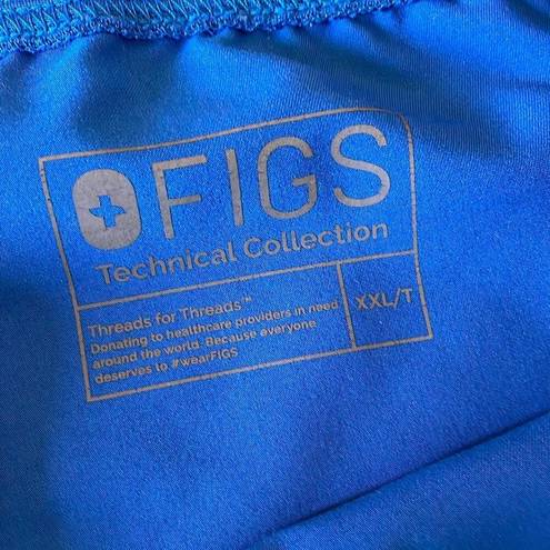 FIGS  technical collection drawstring blue scrubs XXL tall