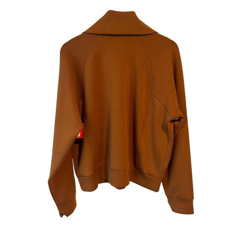 Spanx  Air Essentials Half Zip Sweatshirt Large Butterscotch Color Long Sleeve