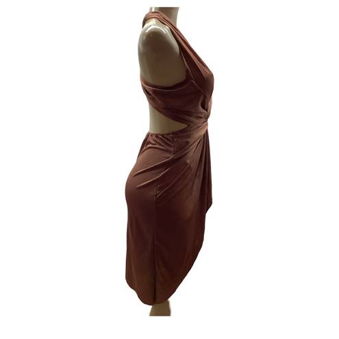 Day & Night  Copper Brown Twist Open Back Dress Size Medium New with Tags