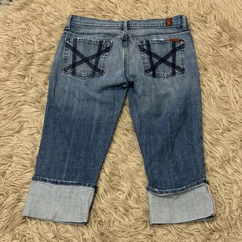 7 For All Mankind 7FAM Mia Capri Jeans size 28