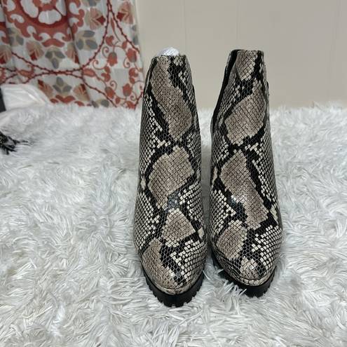 ALLSAINTS Sarris Bootie Color: NUDE SNAKE PRINT LEATHER, Size 9M, $348.00 NWB