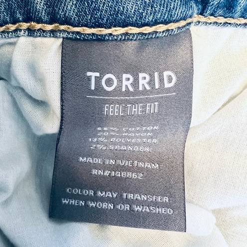 Torrid  Stretch Super Soft Two Tone Skinny Jegging Denim Jeans 26 S