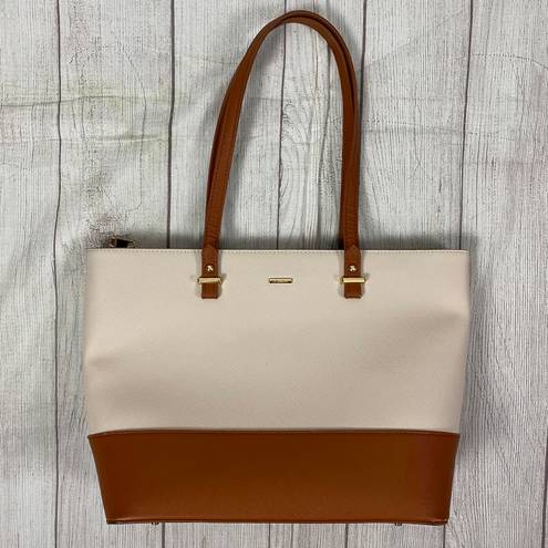 Lovevook large shoulder tote purse white and tan