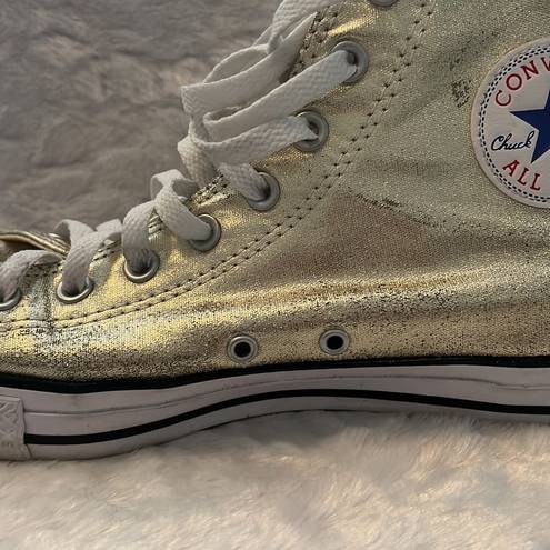 Converse  Chuck Taylor All Star High Top Metallic Gold Sneakers Unisex 12 women