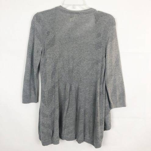 DKNY  JEANS Long Sleeve Open Front Gray Cardigan Size Medium