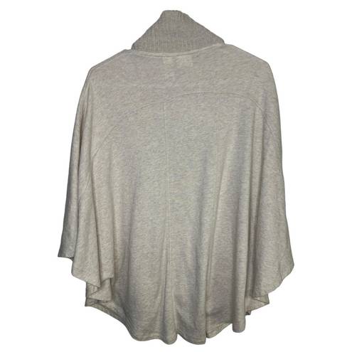 Chico's  Zenergy Beige Cotton Full Zip Poncho Sweater Size 0 (Small) oversized