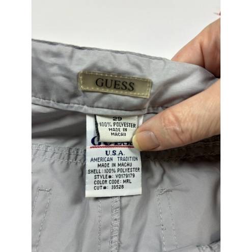 Guess  Parachute Pants Light Grey 29 Wide Leg Drawstring