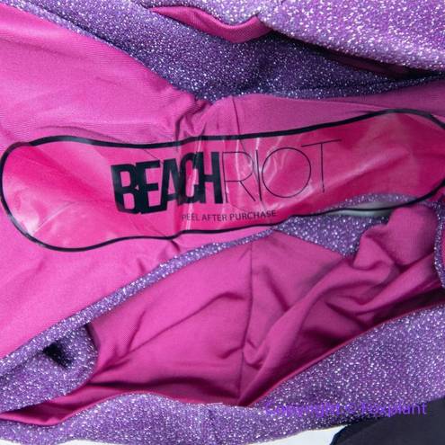 Beach Riot NEW  Zurie Bikini Bottoms in purple, size S