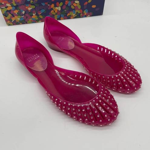 Stuart Weitzman Jealous  Jelly d'Orsay Flat - Raspberry - 38