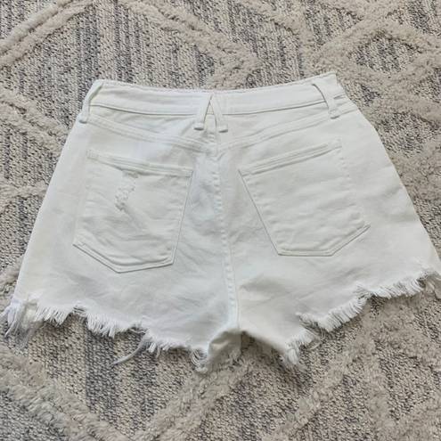 Good American High Waist Distressed Raw Hem Shorts NWT Sz 8/29