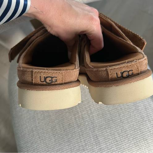 UGG NEW Anthropologie +  Goldenstar Suede Clogs in Chestnut