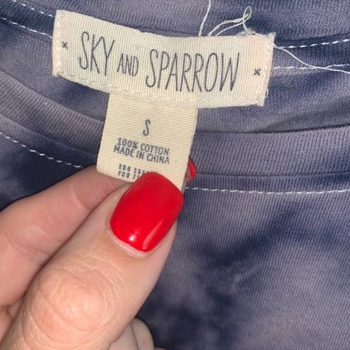 Sky And Sparrow Women's Crop Top Small Tye Dye