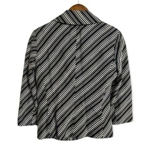 Doncaster  Black White Gray Striped Blazer 4