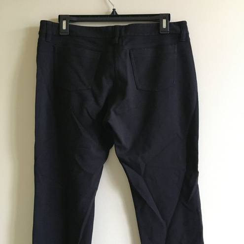 Eileen Fisher  Ponte Knit Ankle Jeans Black Womens Size 8P Petite