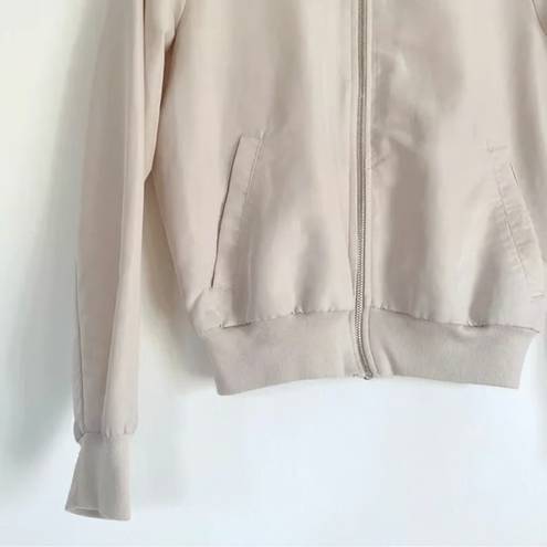 American Apparel Lightweight Bomber Jacket Blush Nude Size S