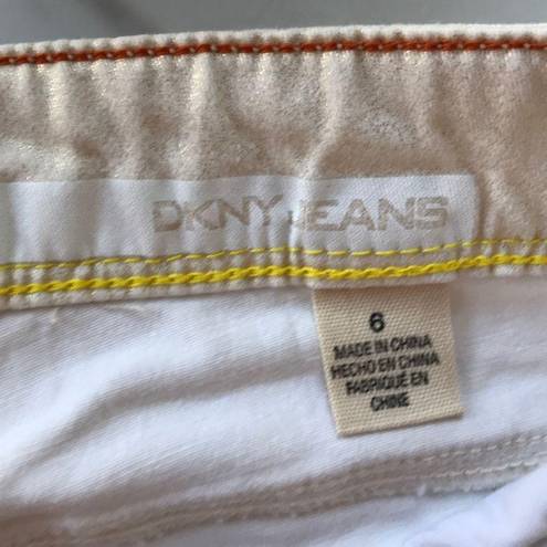 DKNY  pale gold stretch denim