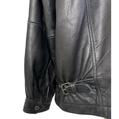 Liz Claiborne  Genuine Lamb Skin Leather Jacket Black Size Large MINT CONDITION