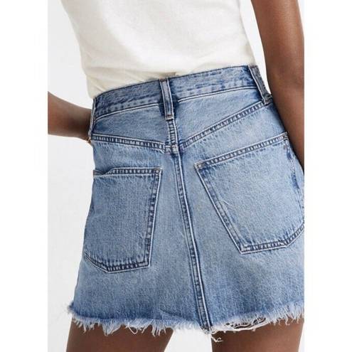 Madewell Rigid Denim Relaxed Jean Mini Skirt Blue 25