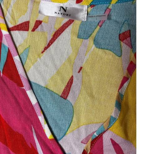 Natori N by  Multicolored Bora Bora Crinkle Caftan Size Large