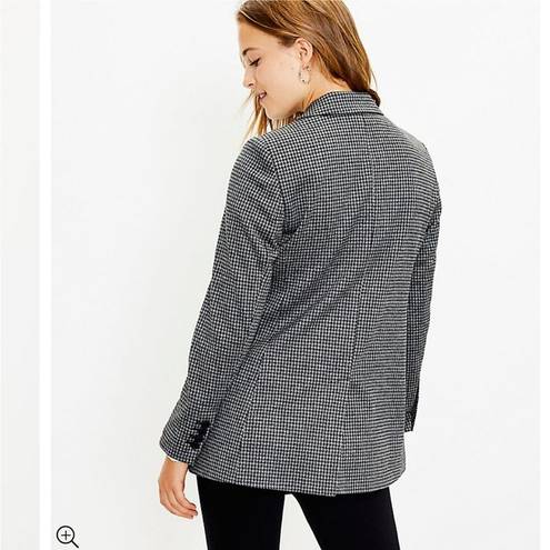 The Loft  Houndstooth Boyfriend Blazer - Size 0