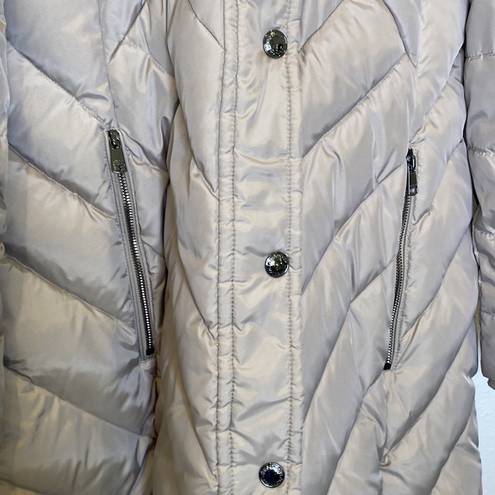 London Fog  Collection Parka Hooded Zipper Snaps Puffer Jacket Down Sz PXL