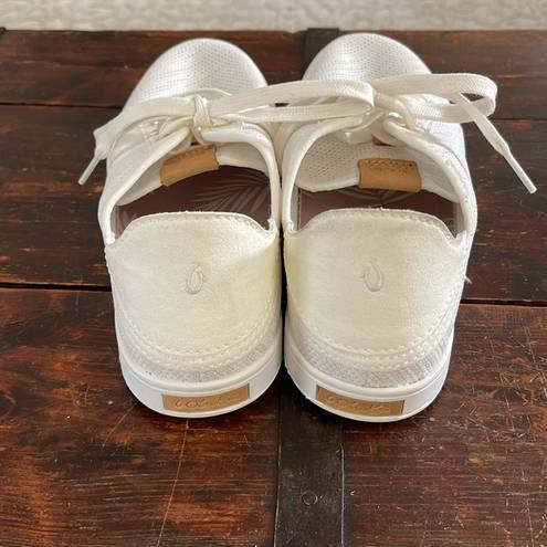 Olukai  White Pehuea Li Lace Up Sneaker Size 8