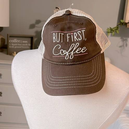 infinity But First Coffe Hat Baseball Cap Adjustable Womens New