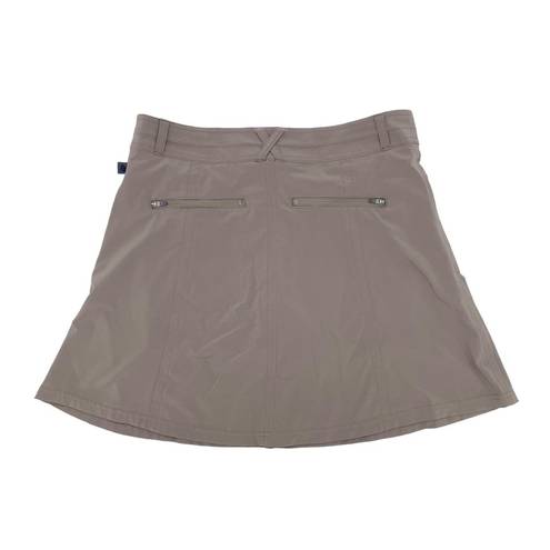 L.L.Bean  Women's Comfort Trail Skort Mid-Rise A-line Skirt Beige Taupe Size 6