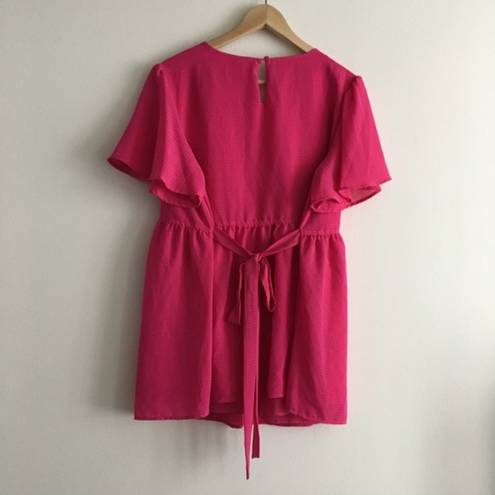 Isabel Maternity 3/$15 -  Crewneck Short‎ Sleeves Dress Belt Pink Womens S…