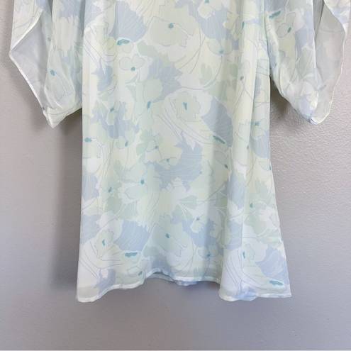 Petal Lewit  Sleeve Chiffon Top Size Small