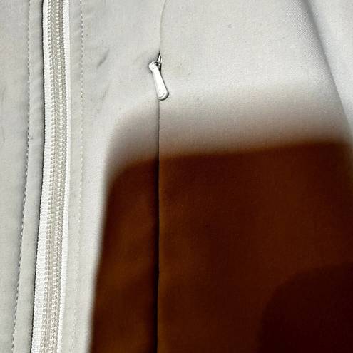 Black Diamond  Full Zip Athletic Jacket Zipper Pockets Fleece Lined Off White S