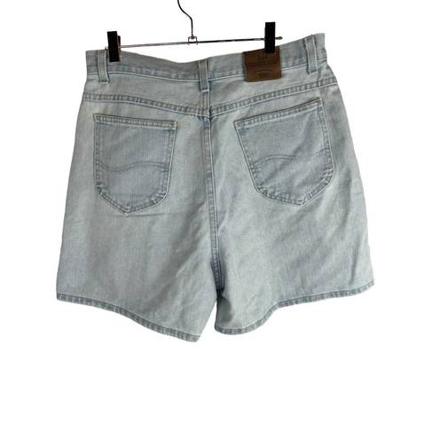 Lee ‎ Jeans High Rise Vintage Mom Shorts Womens Sz 16 Light Blue USA 100% Cotton