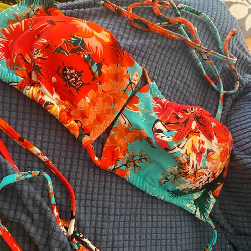 Relleciga Women’s Multiway Scrunched Cup Bandeau Bikini Top