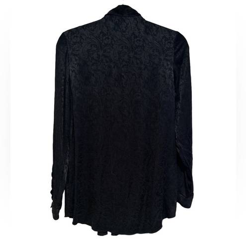 The Kooples  BLACK JACQUARD LONG SLEEVE OPEN CARDI TOP