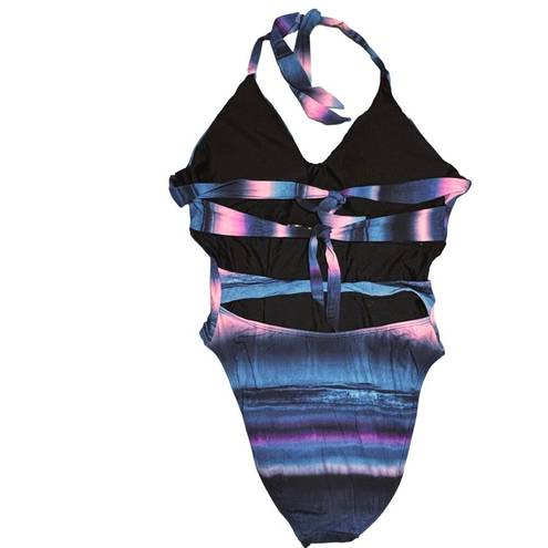 Petal  & SEA BY PQ
Skyline Pink & Blue Striped One Piece Swimsuit Size Large NEW