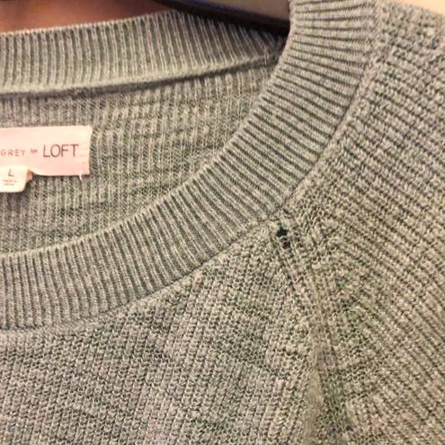 Lou & grey For Loft Ruched Pleated Sweater Seafoam Green Large