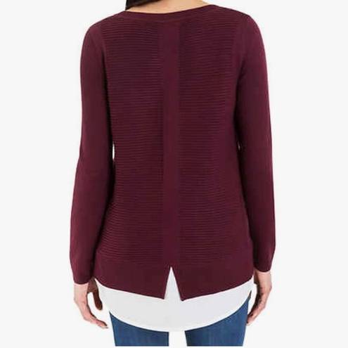 Hilary Radley  Plum Cowl neck sweater.